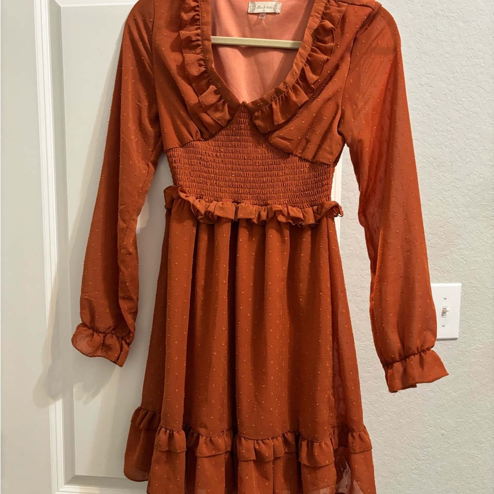 Altar’d State Dress in Rust Orange